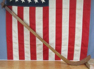 Vintage Antique Wood Ice Hockey Stick One Piece No.  X3 Early 1900s Rare Display