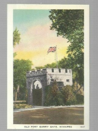 Pk47576x:postcard - Old Fort Garry Gate,  Winnipeg,  Manitoba
