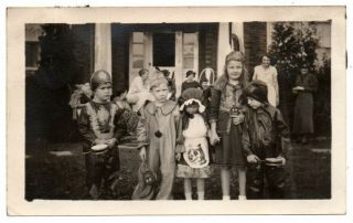 Children Kids Halloween Costumes Little Red Riding Hood Vintage Snapshot Photo