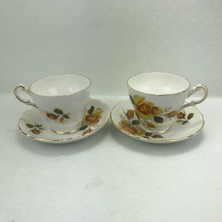 Vintage Regency English Bone China Tea Cups And Saucers Made In England (2)