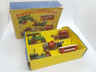 Vintage Matchbox Lesney Models Of Yesteryear Moy G - 7 Rare Boxed Gift Set