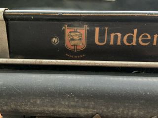 Vintage Underwood Standard Typewriter No.  3 14” Ser 841528 Respected 3
