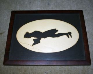 RARE ANTIQUE PAPER CUT SILHOUETTE - FINE GENTLEMAN STANDING AND READING - FRAMED 2