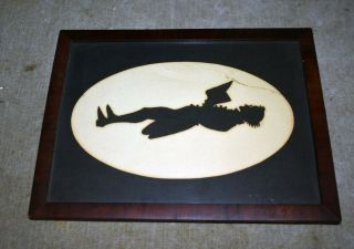RARE ANTIQUE PAPER CUT SILHOUETTE - FINE GENTLEMAN STANDING AND READING - FRAMED 3
