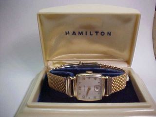 Mans Vintage Hamilton Watch (norman) Model 982 19j Movement 14kt Gf Case Or