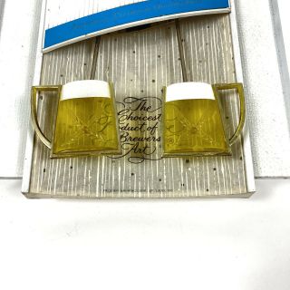 Vintage Falstaff Beer Lighted Motion Toasting Mugs Wall Mounted Bar Sign 2