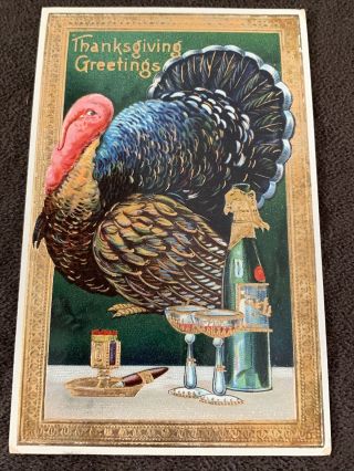 Vintage Thanksgiving Greetings Post Card - 1911