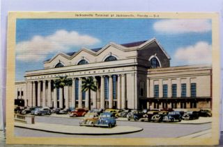 Florida Fl Jacksonville Terminal Postcard Old Vintage Card View Standard Post Pc