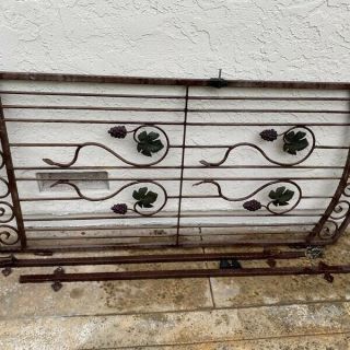 Metal Gate - Vintage Winery Style Wrought Iron Entry Gate