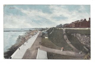 Vintage Postcard Roker - General View Of Promenade,  Sunderland.  Pmk 1904