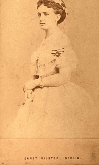 Vintage Identified Cdv Photo " Prinzessin F?in?? Carl Von Presssen 1867 "