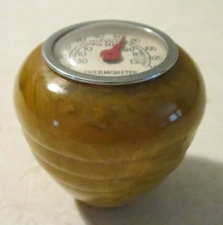 Rare Vintage Beehive Bakelite Shift Knob W/ Thermometer,  Harley,  Indian,  Hot Rod