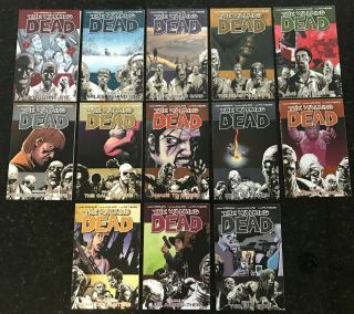 Complete Set of 1 - 13 The Walking Dead Paperback Graphic Novels – Robert Kirkman 3