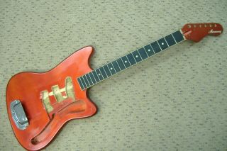 Vintage 1965 Harmony H - 17 Bobkat Guitar Project Car Finish Needs Parts
