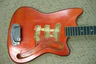 Vintage 1965 Harmony H - 17 Bobkat guitar project CAR finish needs parts 2