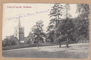 Old Card Lowndes Park Chesham To Ballinger 1907 Amersham Missenden Bucks