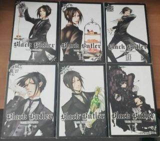 Black Butler (kuroshitsuji) Manga Volumes 1 - 6 (i - Vi) [chapters 1 - 27] Yana Toboso