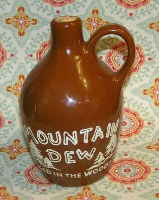 Vintage Mountain Dew " Aged In The Woods " Brown Collector`s Jug