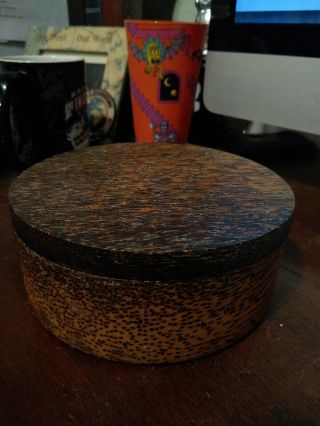 Vintage Round Wooden Box