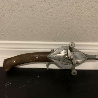 Vintage Hurd Caster Fishing Reel Rod Serial 63773walnut Pistol Grip 48in