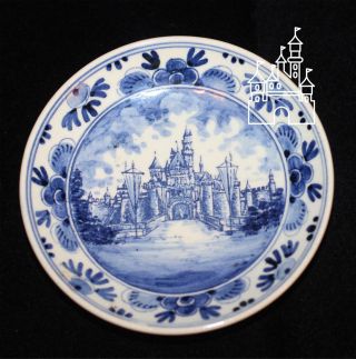 Disneyland 1956 Vintage Delftware Delft Blue 3.  75 " Ceramic Pottery Walt Disney