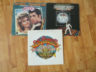 3 Soundtrack Lps Grease Saturday Night Fever Sgt Peppers Lonely Hearts Club Band