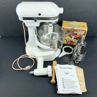 Vintage Hobart Kitchen Aid Heavy Duty Stand Mixer K5 - A 5 Quart 10 Speed White