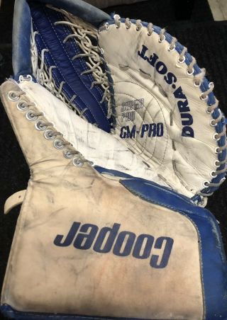 Vintage Cooper Pro Gm - Pro Durasoft Hockey Goalie Catchers Glove Needs Tlc