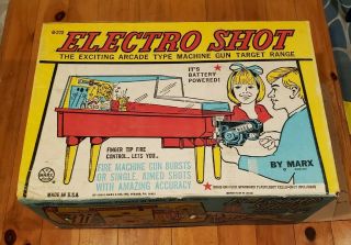 Vintage Marx Electro Shot Target Shooting Gallery With Box - Read Des.