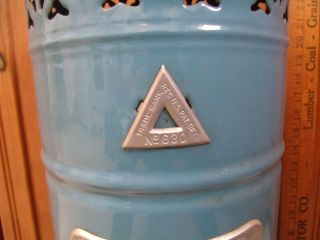 Antique Vintage PERFECTION Kerosene Heater Stove Model 630 ENAMEL BLUE Nickel 2