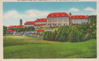 Grove Park Inn Asheville Nc Land Of The Sky Linen Vintage Postcard