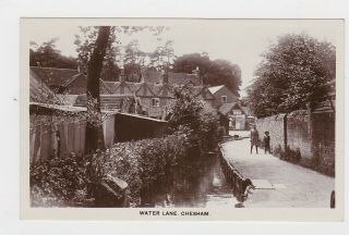 Old Real Photo Postcard Chesham Children Water Lane Around 1910 Amersham