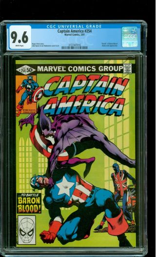 Captain America 254 Cgc 9.  6 Nm,  Union Jack Baron Blood John Byrne Cover Marvel
