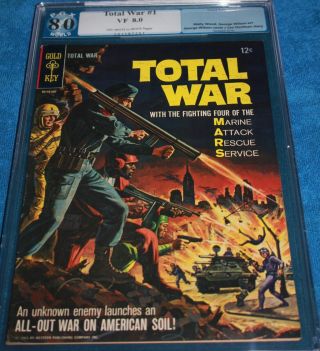 Total War 1 Pgx 8.  0 Wally Wood & George Wilson Art Back Cover Pin - Up M.  A.  R.  S.