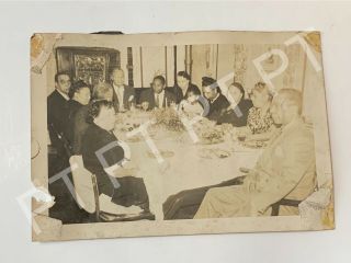 Vtg Found Photo African American Well - Dressed Family At Dinner 1930s Snapshot