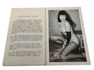 Vintage 1950s Bettie Page Camera Club Fetish Pin Up Photo Book 2