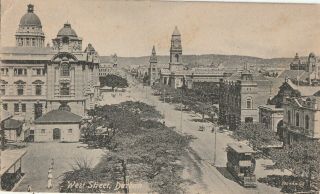 R African Old Antique Postcard South Africa Collecting West Street Durban