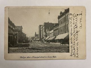 Old Sioux Falls Sd South Dakota Postcard Philips Avenue