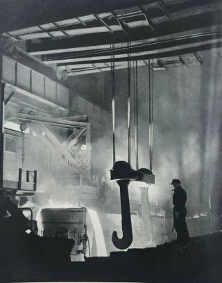 Harold Cazneaux 1878 - 1953 Frps Steel In The Making 1936