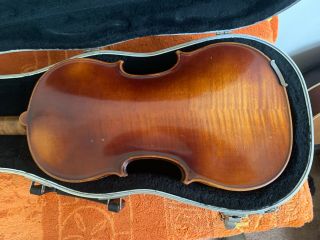 VINTAGE ANTON SCHROETTER FULL SIZE VIOLIN WITH CASE AND BOW 3