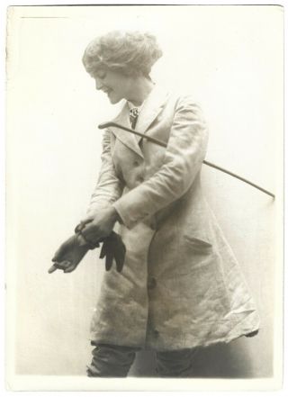 Leather Gloves Flapper Vintage 1920s Charles Sheldon Art Deco Fashion Photograph