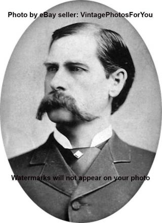 1887 Wild West Ok Corral Shootout Gunfighter Marshal Sheriff Wyatt Earp Photo