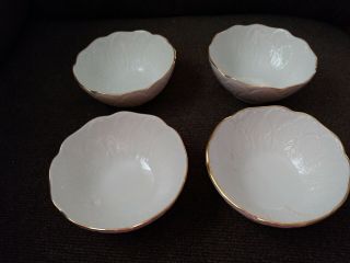 4 Lenox Round Bowls Candy Dish With Gold Rim Set Of 4