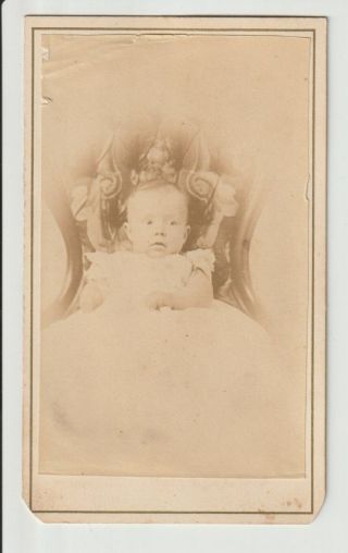 Amherst Massachusetts Post Civil War Era Cdv Photo Baby By Lovell Dated 1867 Ma