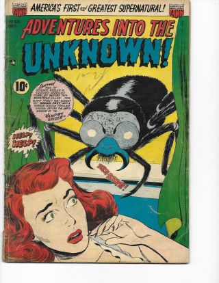 Adventures Into The Unknown 50 (vg,  4.  5) Dec - 1953,  Acg