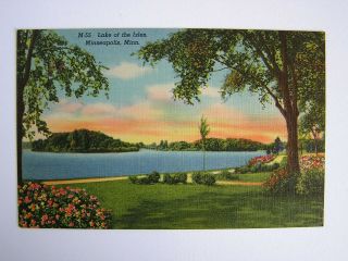 Lake Of The Isles Minneapolis Minnesota Vintage Postcard