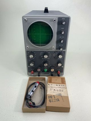 Vintage Heathkit Model 10 - 12 General Purpose Oscilloscope W/ Probe -