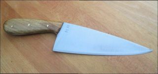 Vintage Custom Mh Hand - Forged Japanese Carbon Steel Wide Chef Knife