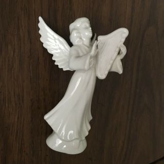 Vintage Dresden Angel with Harp figurine.  German Porcelain.  Approx 5 1/4” tall. 2