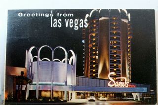 Nevada Nv Las Vegas Magnificent Sands Hotel Strip Postcard Old Vintage Card View